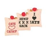 Набор игрушек для кошек Trixie мешочек с колокольчиком и кошачьей мятой 24 шт.